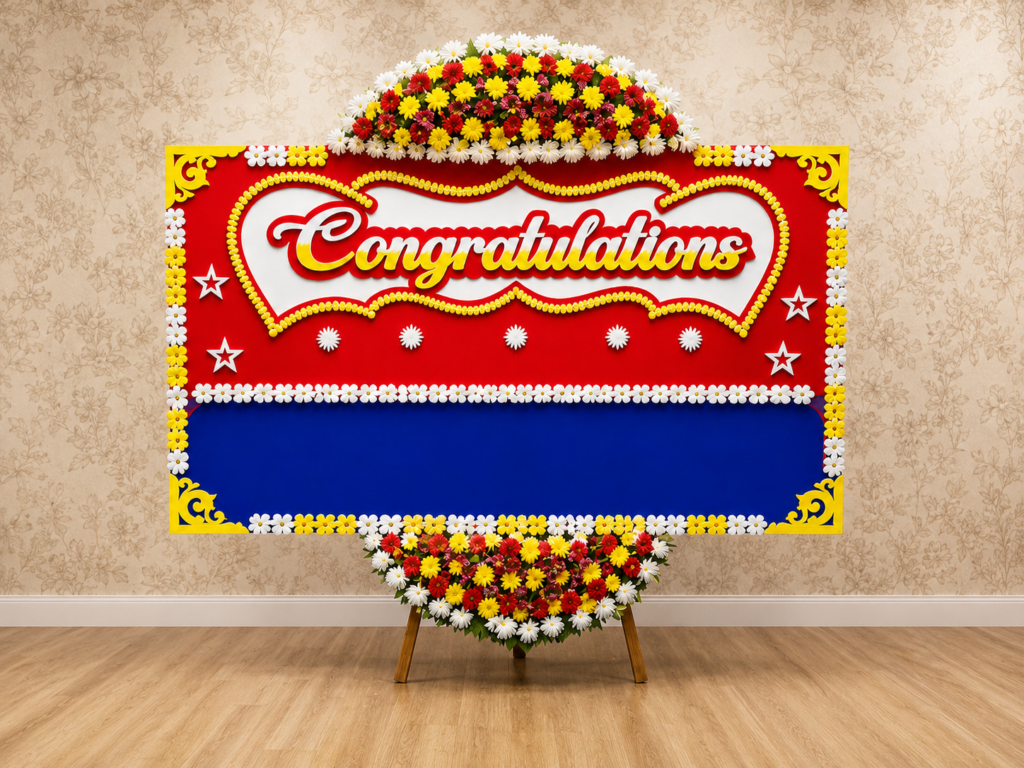 Papan-bunga-florist-happy-wedding-pernikahan-depok