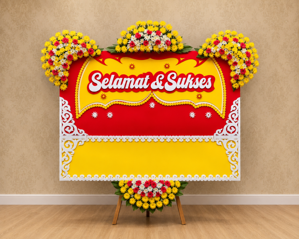 Papan-bunga-florist-happy-wedding-pernikahan-depok